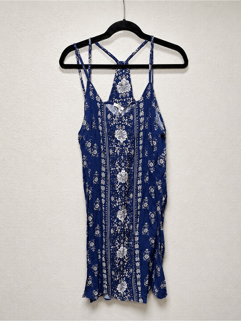 Maurices Navy and White Floral Racerback Sundress